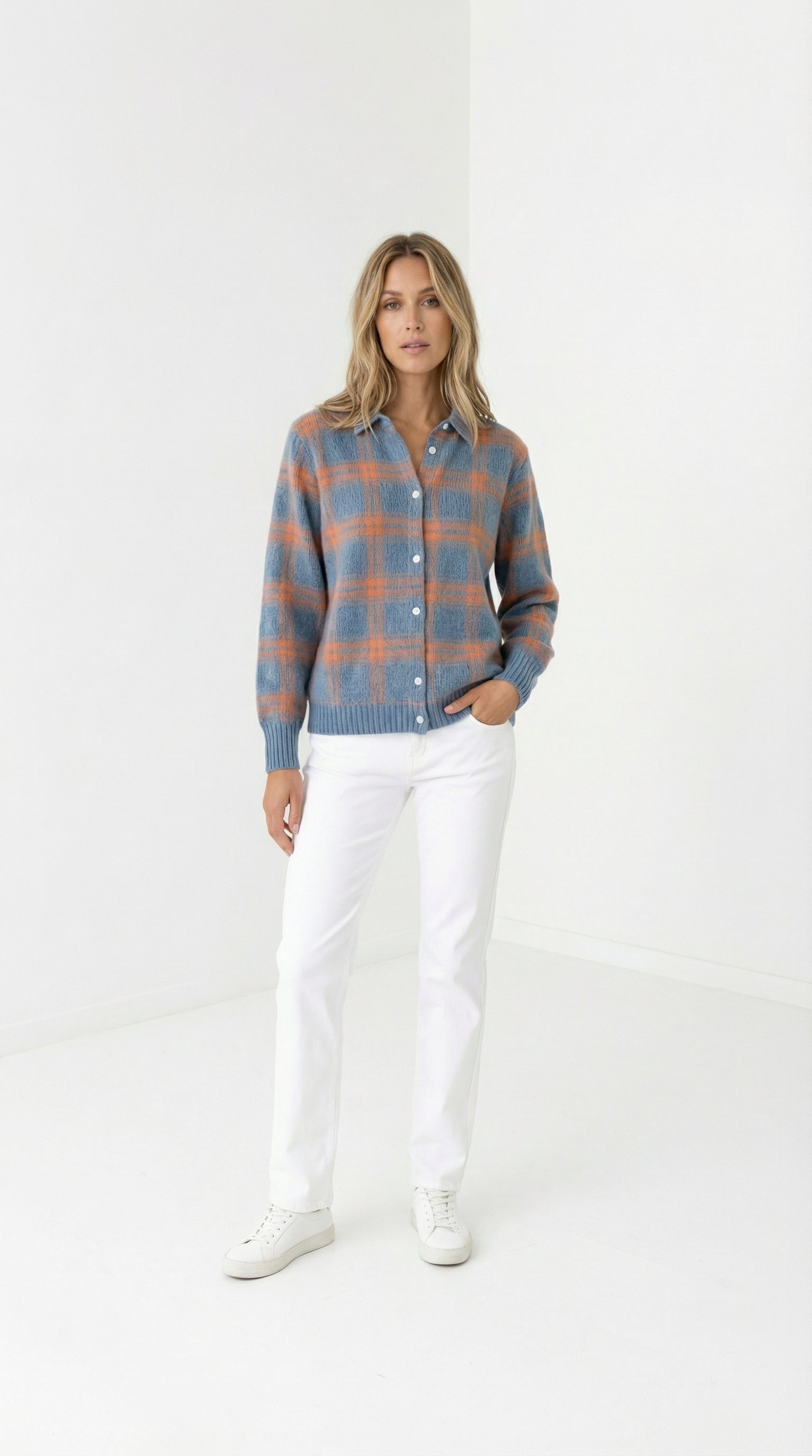 The Chelsea | Karierte Strickbluse für Damen