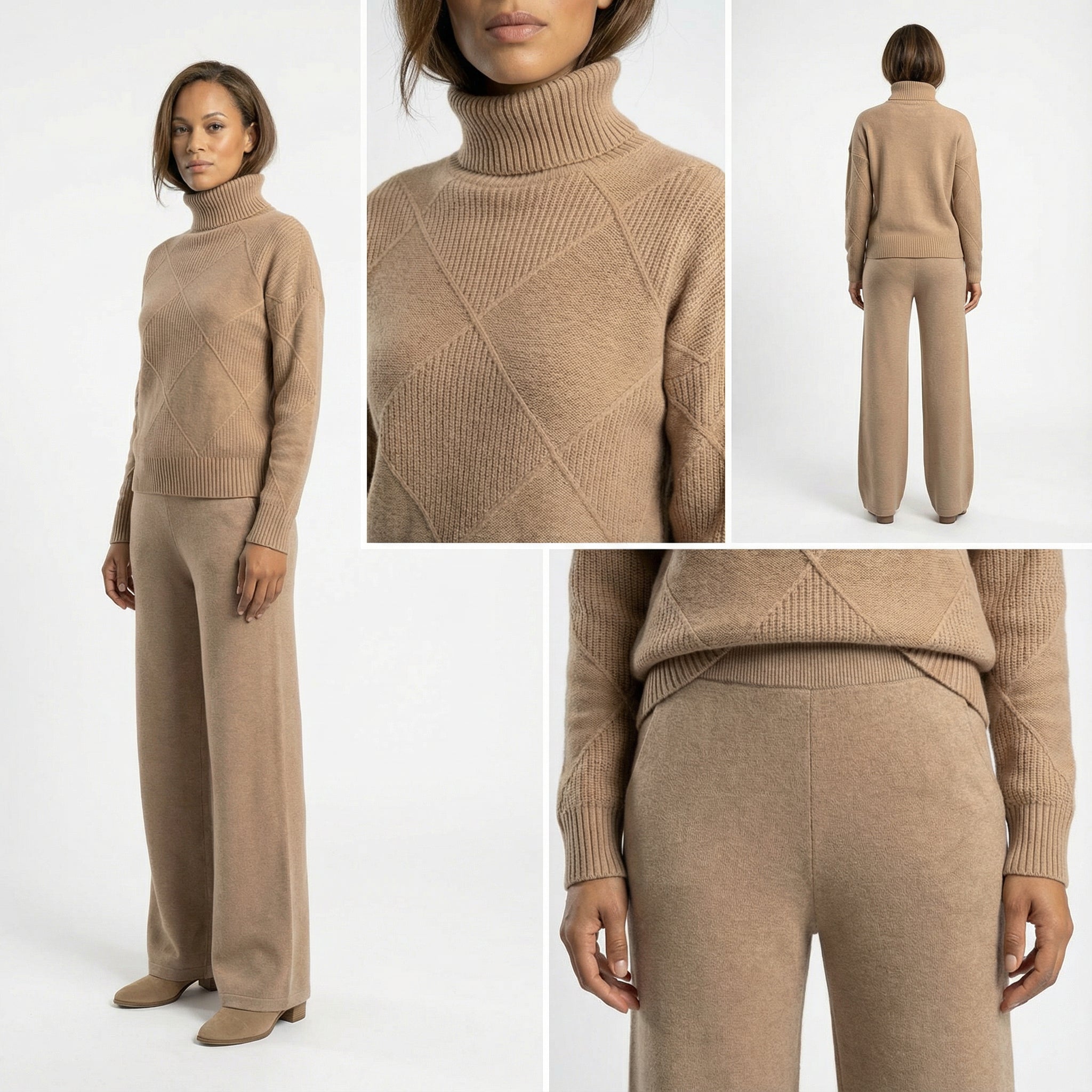 Serene Touch | Rollkragen-Strickpullover