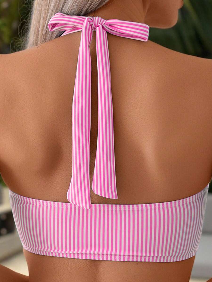 Claudia - Bikini with pinstripes