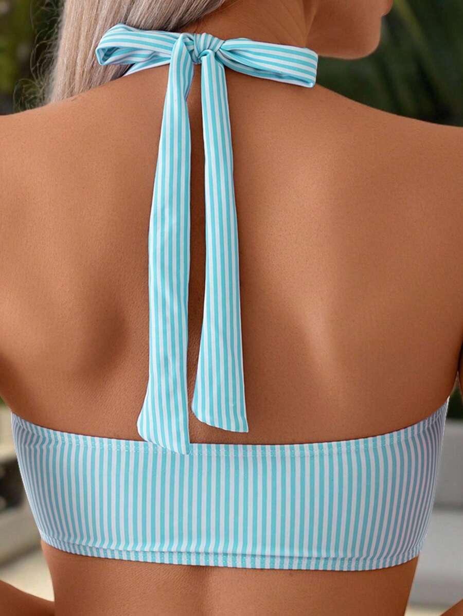 Claudia - Bikini with pinstripes