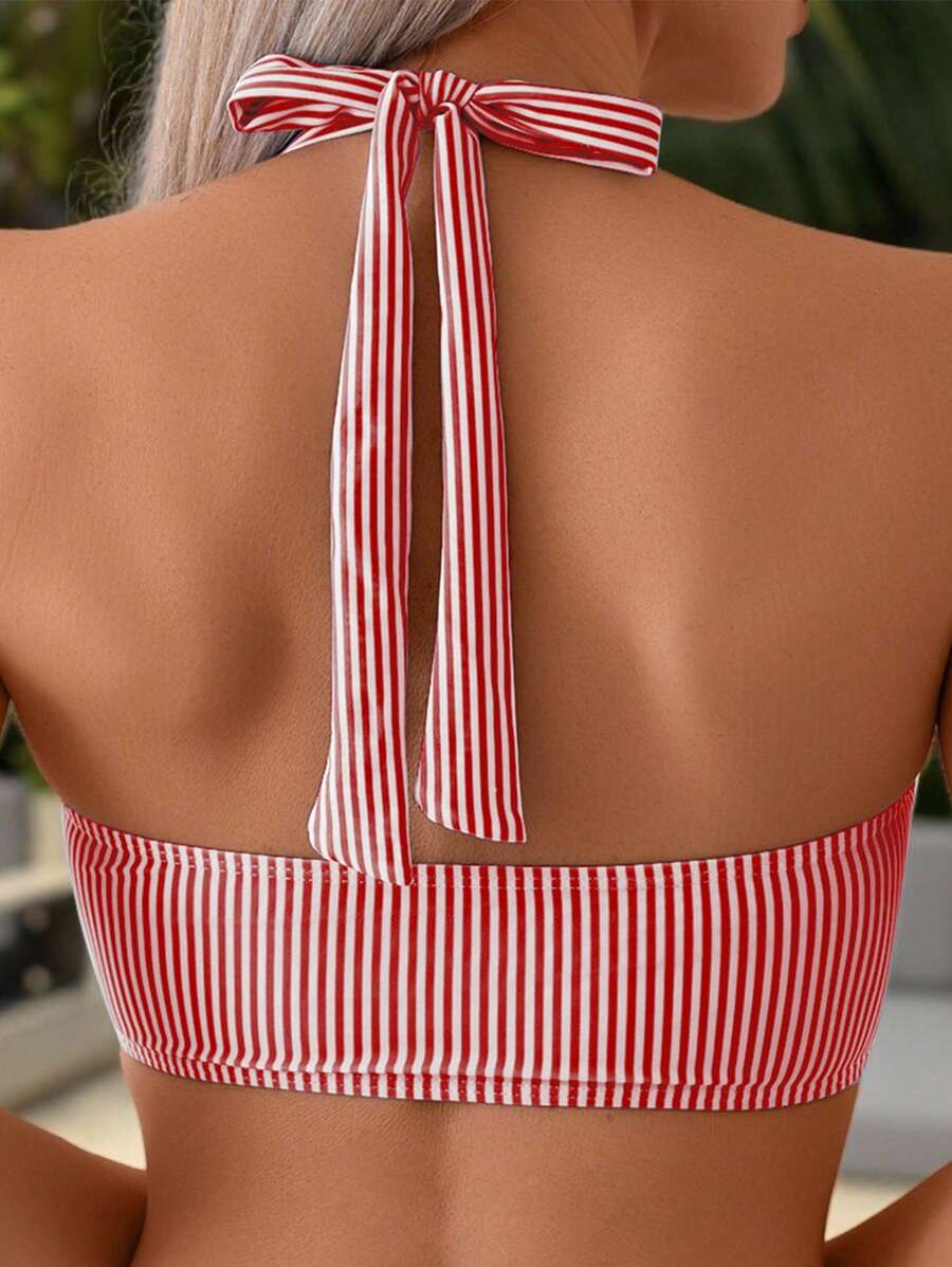 Claudia - Bikini with pinstripes