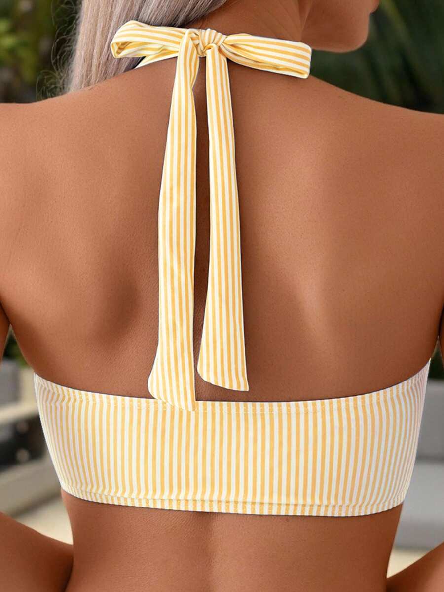 Claudia - Bikini with pinstripes