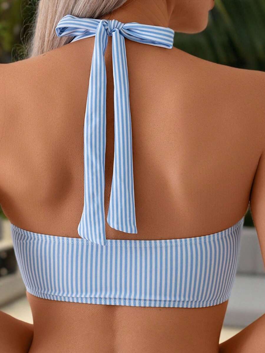 Claudia - Bikini with pinstripes