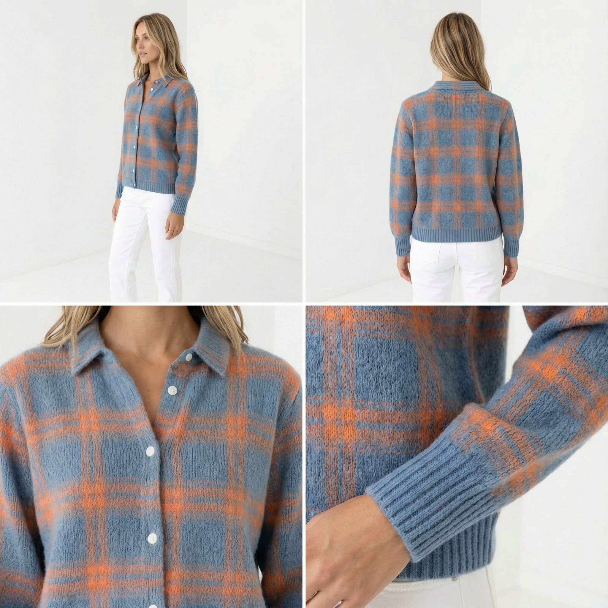 The Chelsea | Karierte Strickbluse für Damen