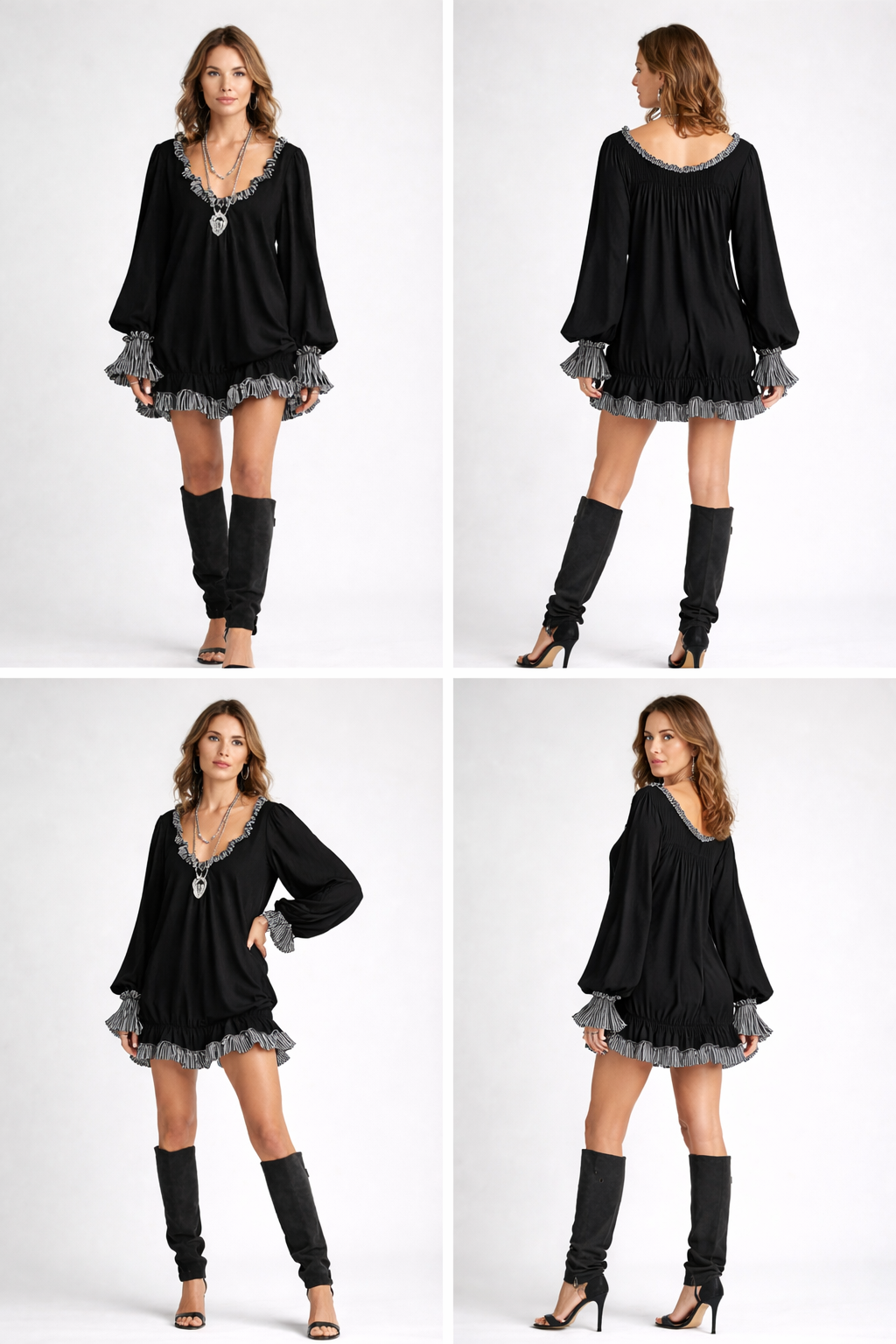 AtelierDelHaus Noir Ruffle